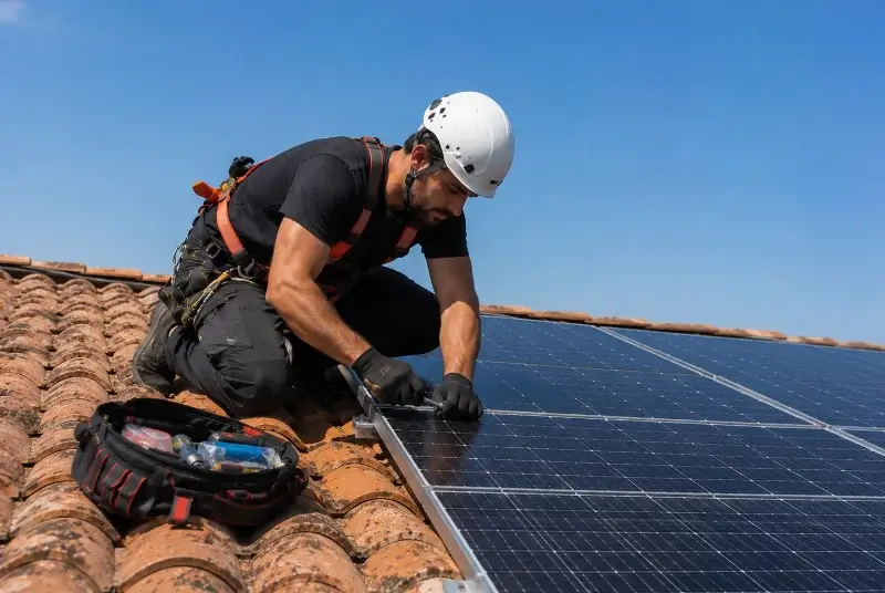 Maintenance et monitoring de panneaux solaires à Pimbo